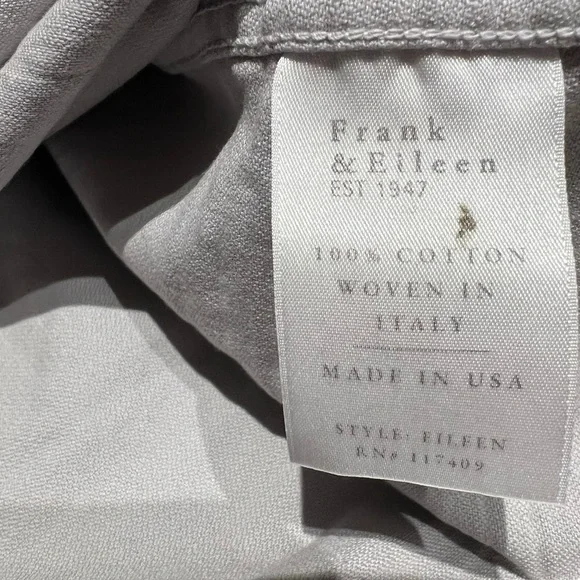 Frank & Eileen button from cotton shirt in light grey - Picture 6 of 6